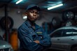 young car service worker dressed in uniform
