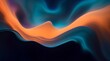 Vibrant orange and blue abstract wave dynamics against dark backdrop 
