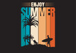 © Abdullah 6362220 - Summer beach and sunset Vector graphic for t shirt and other uses.