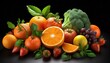 fresh orange fruits and vegetables png with transparent background flat lay without shadow