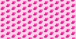 Pink hearts seamless background. Minimal isometric pattern blur effect. AI graphic.