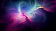 Bright cosmic clouds dance gracefully with vivid colors and light 