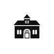 Symbol, logo illustration. University element in trendy style. Suburban residential house line icon. Pixel perfect vector graphics. Outline vector icon. Vector illustration. Small house glyph icon.
