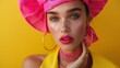 Women decked out in flashy neon colors will shine with bright lipstick and trendy makeup. At the same time maintaining a simple but chic dressing style. It's like shooting an advertisement.