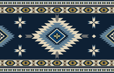 Wall Mural - Ethnic tribal Aztec colorful background. Seamless tribal pattern, folk embroidery, tradition geometric Aztec ornament. Tradition Native and Navaho design for fabric, textile, print, rug, paper