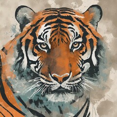 Wall Mural - tiger portrait