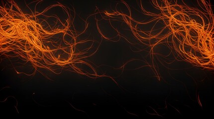 Wall Mural - fiery tendrils artistically displayed on a dark enigmatic backdrop