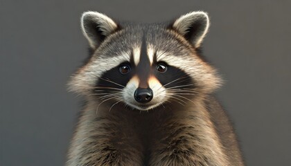 Wall Mural - raccoon isolated on background