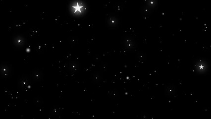 Animation of twinkling stars. Starry sky. On a transparent background. Alpha channel