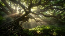 Photograph The Dance Of Sunlight Filtering Through A Dense Forest Canopy