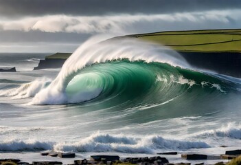 Sticker - waves breaking on the beach