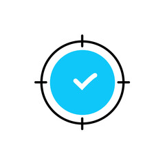 Target icon isolated whit white back round