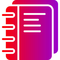 Poster - Notebook Vector Glyph Gradient Icons