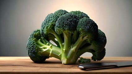 Canvas Print - broccoli on a chopping board