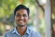 Portrait of a smiling male Indian college student