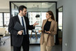 © AntonioDiaz - Boss scolding an employee for not being working in the office