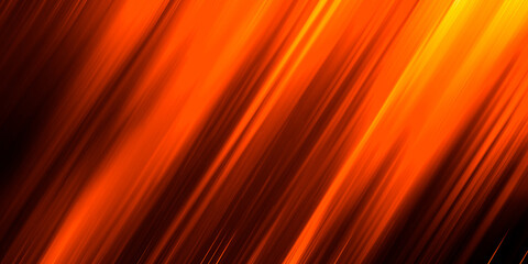 Wall Mural - abstract futuristic background. orange bright motion blur lines set against a black background. flas