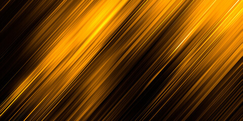 Wall Mural - abstract futuristic background. orange and yellow motion blur lines set against a black background. 