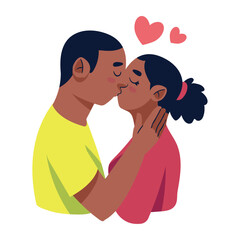 Sticker - couple kissing in love