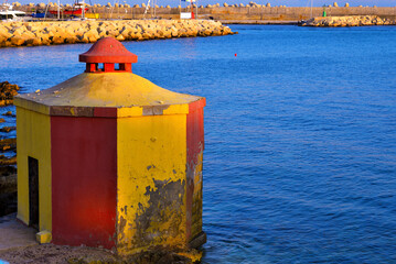 Wall Mural - the beach with the famous bagnarole built in the early 1900s Santa Maria di Leuca Italy