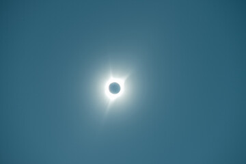 Sticker - Total Solar Eclipse, sun covered by the moon in the sky