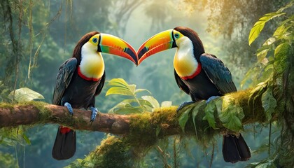 Wall Mural - toucan in the jungle
