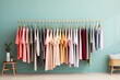 Range of Clothing on Hanging Rack. House your Dress Collection with Convenient Hanger Solution at Home