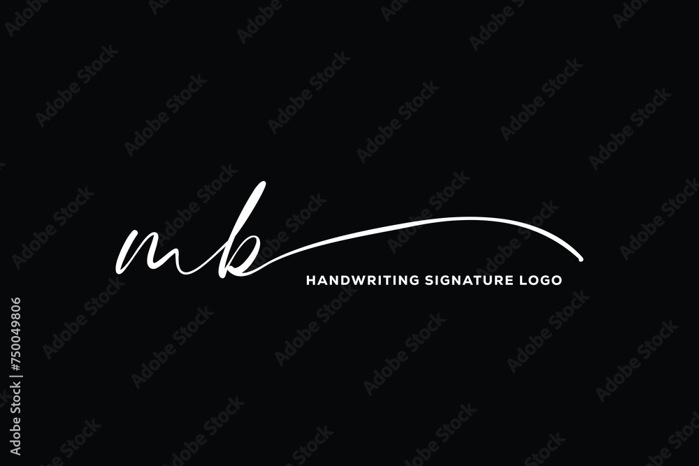 MB initials Handwriting signature logo. MB Hand drawn Calligraphy ...