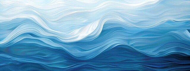 Wall Mural - blue background texture, wavy sea color pattern , icy wind and curvy illustration winter art. abstra