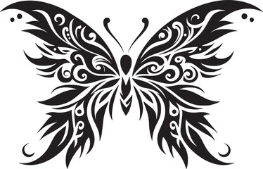 Wall Mural - Elegant Tribal Butterfly Vector Art