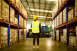© ultramansk - operation worker woman checking and inspecting cargo for stack items for shipping. Staff checking the store factory. industry factory warehouse. Worker Scanning Package In Warehouse.