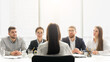© Prostock-studio - HR managers having job interview with female candidate