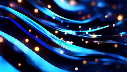 Wall Mural - blue abstract background with shining stars lights. the endless whirling of lights in outer space - 