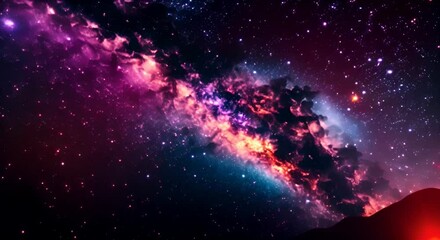 Wall Mural - Aurora Borealis Green Purple Milky Way Galaxy Loop 24mm Southwest Sky