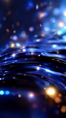 Wall Mural - blue abstract background with shining stars lights. The endless whirling of lights in outer space.	