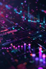 Wall Mural - modern minimal simple vectorized background for powerpoint of artificial intelligence, crypto curren