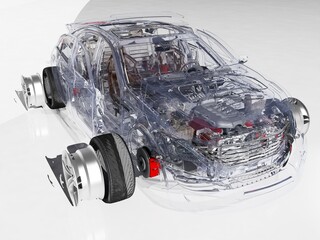 Poster - Transparent model cars.