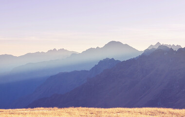 Canvas Print - Mountains silhouette