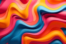 Vivid Contours: Exploring A Colorful Abstract Background With Dynamic Lines, Abstract Chromatic: Vibrant Contours Creating A Captivating Background, Expressive Lines: Dynamic Abstract Contours In A Bu