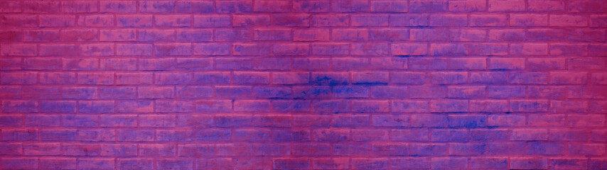 Aufkleber - Abstract pink blue colored painted damaged rustic brick wall brickwork stonework masonry wallpaper, texture background banner panorama, seamless pattern