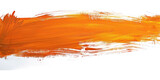 Fototapeta  - Orange ink brush stroke, Orange brush splashes isolated on transparent png.