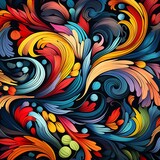 Fototapeta Do akwarium - pattern with swirls