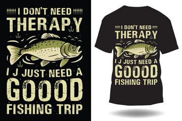 Colorful fishing vintage t shirt design Vector graphic, typographic poster or t-shirt print ready