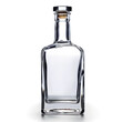 Empty wine bottle isolated on transparent png.
