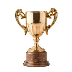 Academic Achievement Trophy on white or transparent background