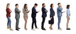 © New Africa - People waiting in queue on white background