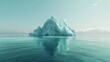 An iceberg floating in clear blue water, illustrating the beauty and fragility of polar regions