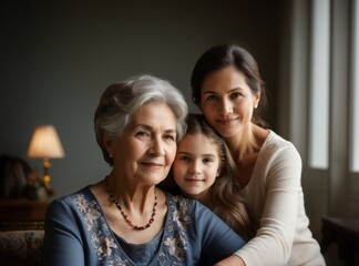 Wall Mural - Generations of Women: A Family Portrait