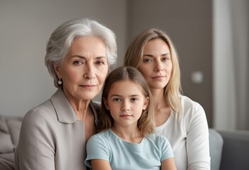 Wall Mural - Generations of Women: A Family Portrait