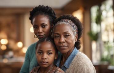 Wall Mural - Generations of African American Women: A Black Family Portrait